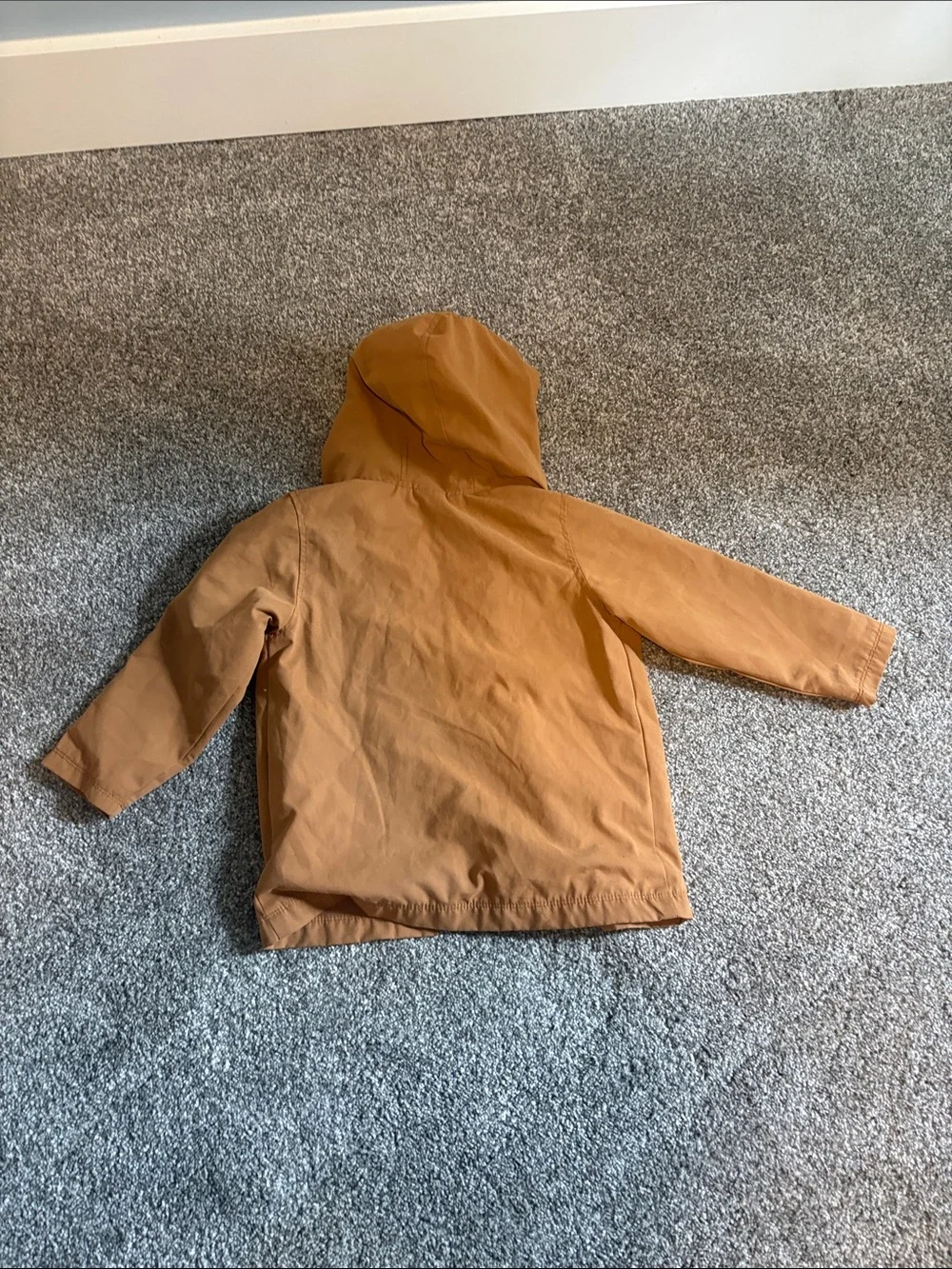Old Navy Hooded Utility Raincoat in Camel Brown